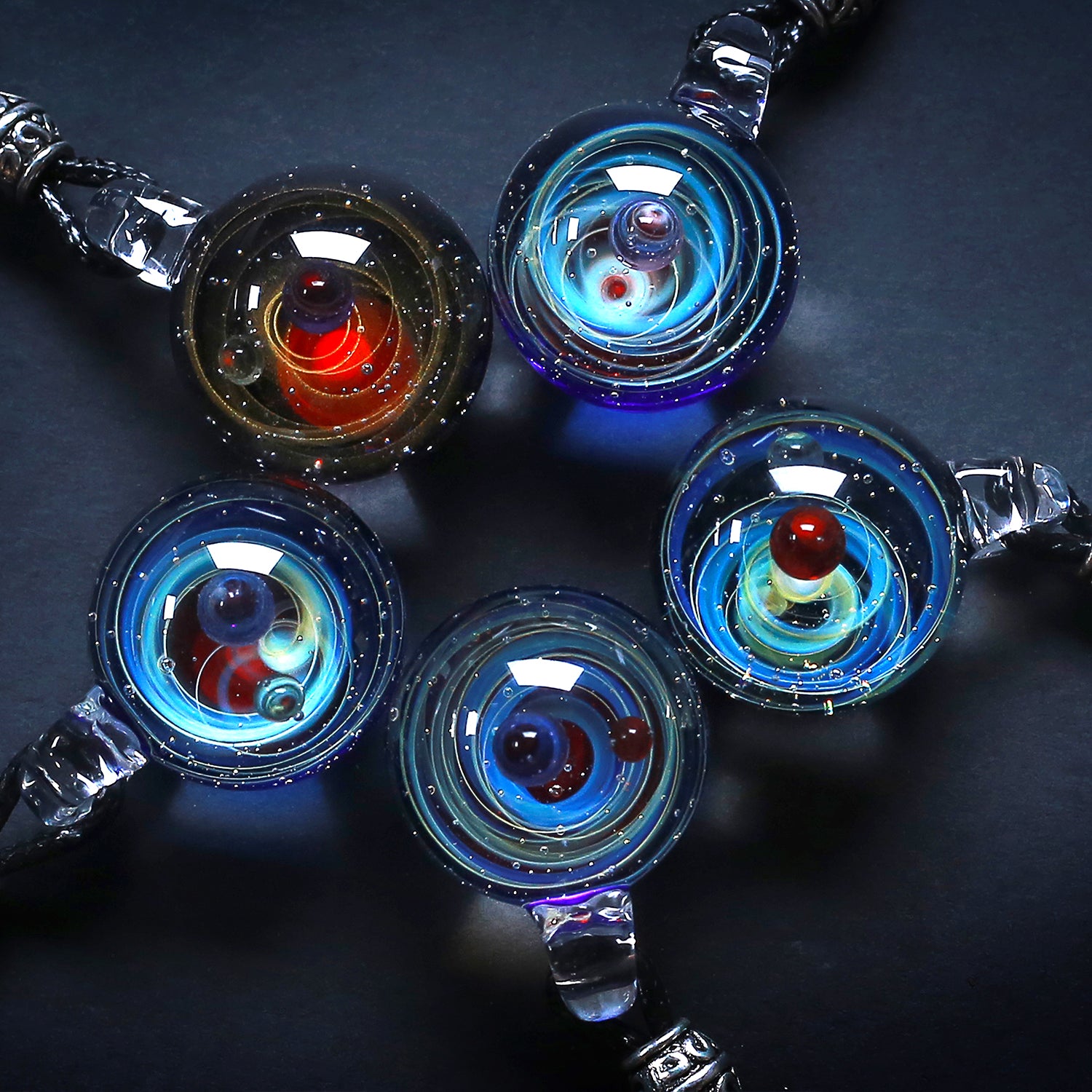 Pavaruni Original Galaxy Glass Japan Bracelet, Universe Glass Accessories, Space Cosmos Galileo (Mars)