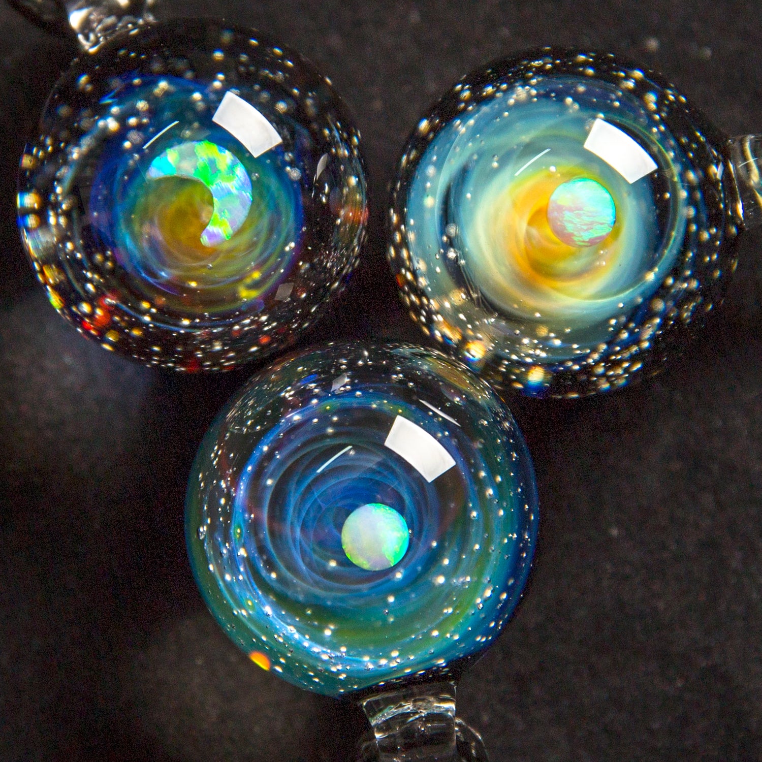 Pavaruni Aurora Original Galaxy, Universe Glass, Space Cosmos Design, Art Japan Handmade Craftsman Aurora(Bracelet)(Synthetic Opal Gemstone)