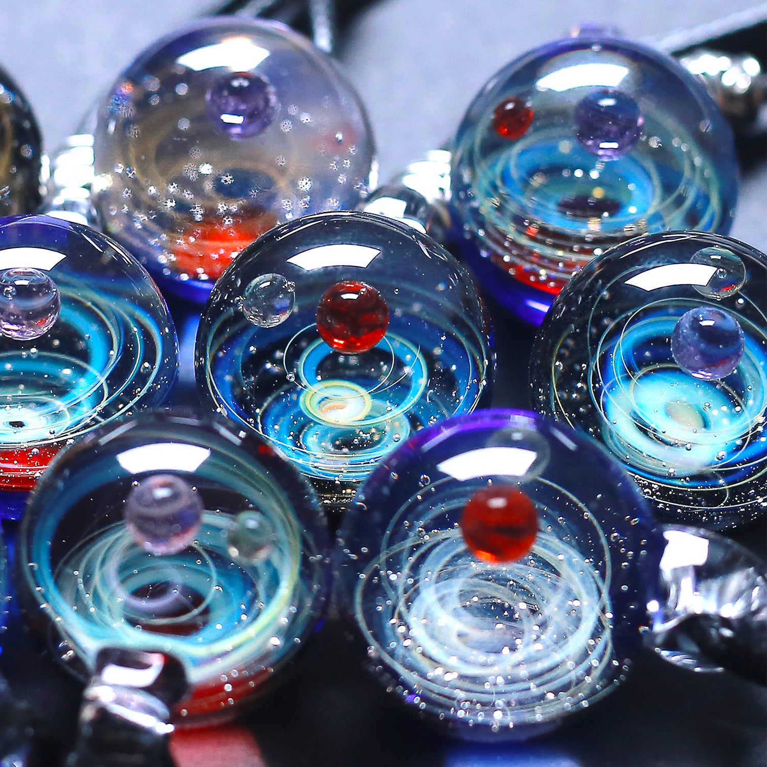 Pavaruni Original Galaxy Glass Japan Bracelet, Universe Glass Accessories, Space Cosmos Galileo (Mars)
