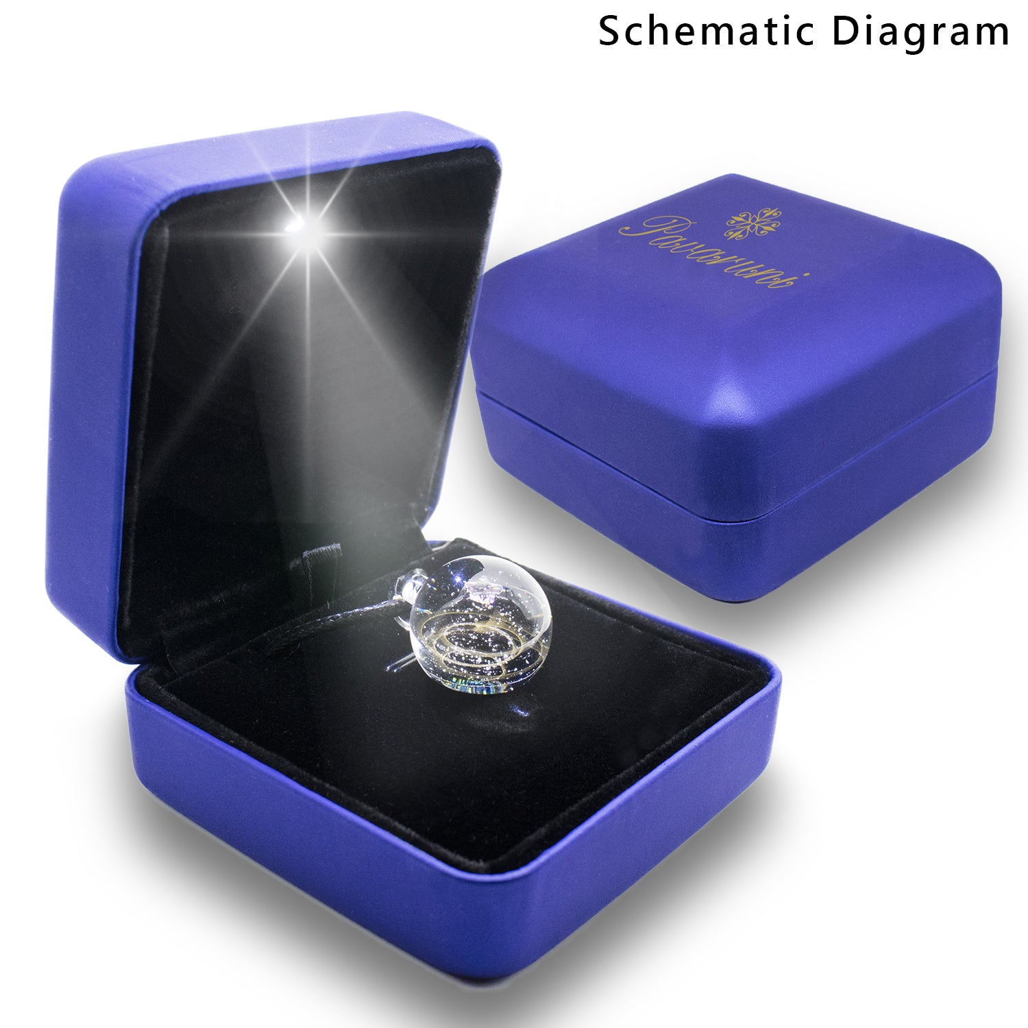 Pavaruni Original Galaxy Glass Pendant Japan Necklace, Universe Glass Accessories, Space Cosmos Galileo Apollo(Light Gift Box)