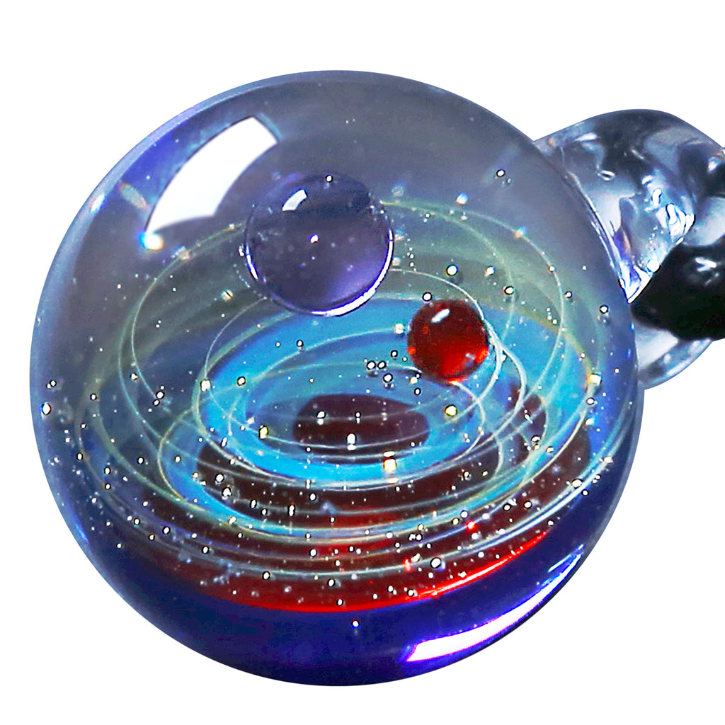 Pavaruni Original Galaxy Glass Pendant Japan Necklace, Universe Glass Accessories, Space Cosmos Galileo(Venus)