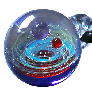 Pavaruni Original Galaxy Glass Pendant Japan Necklace, Universe Glass Accessories, Space Cosmos Galileo(Venus)