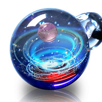Pavaruni Original Galaxy Glass Pendant Japan Necklace, Universe Glass Accessories, Space Cosmos Galileo(Jupiter)