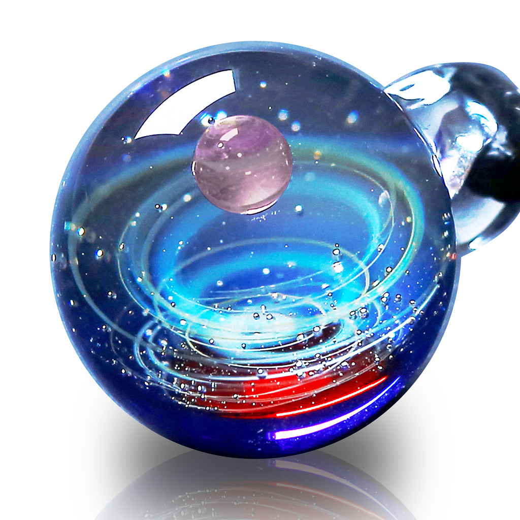 Pavaruni Original Galaxy Glass Pendant Japan Necklace, Universe Glass Accessories, Space Cosmos Galileo(Jupiter)