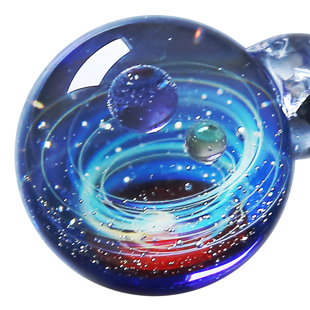Pavaruni Original Galaxy Glass Pendant Japan Necklace, Universe Glass Accessories, Space Cosmos Galileo(Minerva)