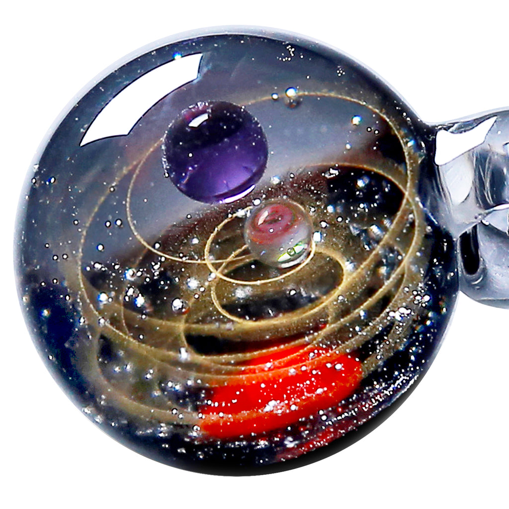 Pavaruni Original Galaxy Glass Pendant Japan Necklace, Universe Glass Accessories, Space Cosmos Galileo(Neptunus)