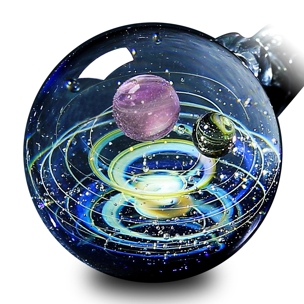 Pavaruni Original Galaxy Glass Pendant Japan Necklace, Universe Glass Accessories, Space Cosmos Galileo(Vesta)