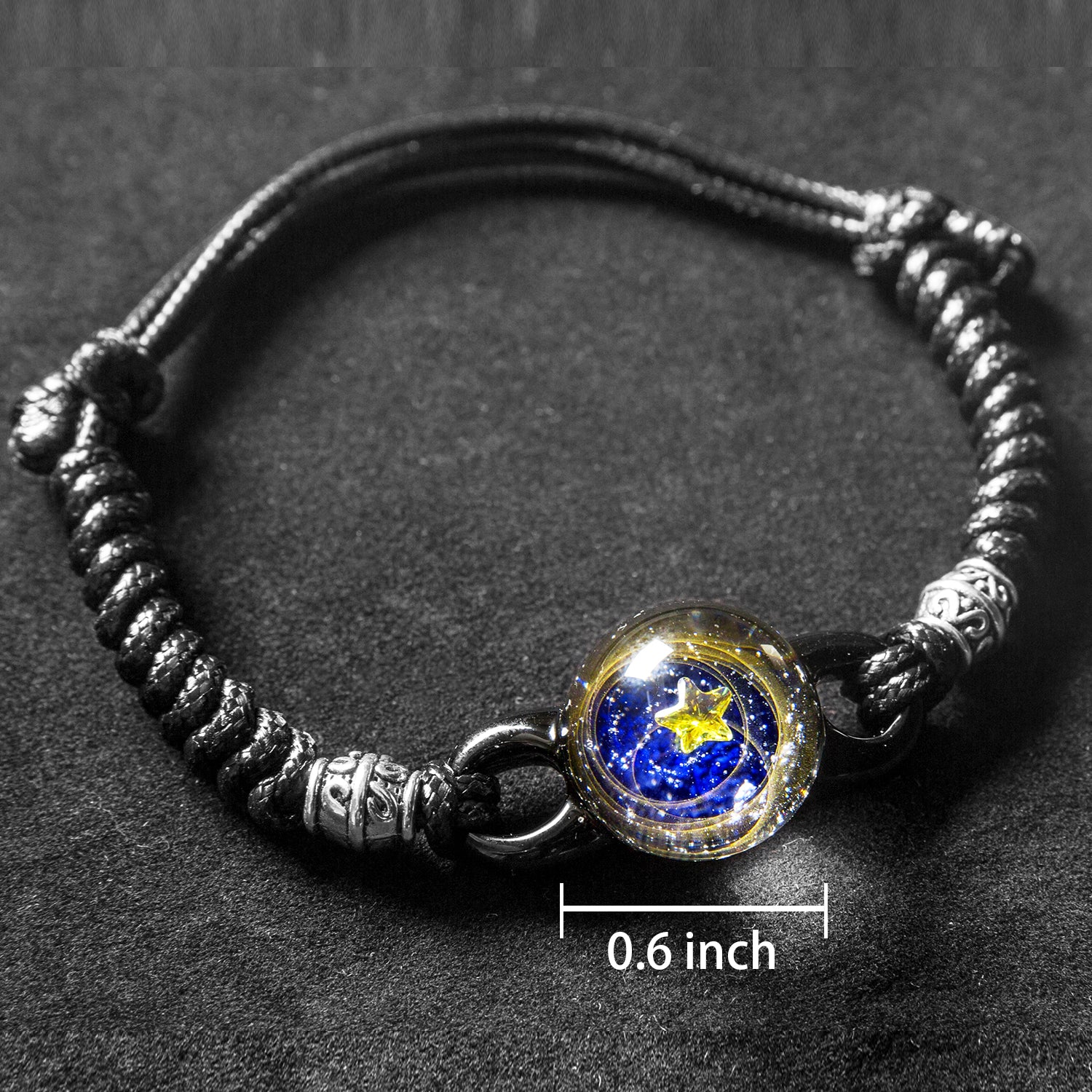 Pavaruni Original Galaxy Glass Japan, Universe Glass Accessories, Space Cosmos Galileo Pallas(Bracelet)(Play of Color)