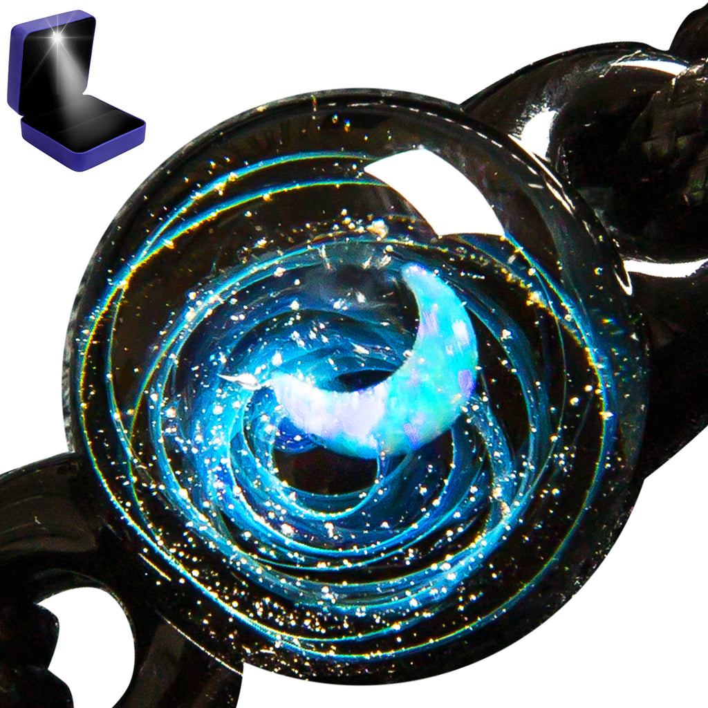 Pavaruni Aurora Original Galaxy Moon Star , Universe Glass Accessories, Space Cosmos Design,Theia(Bracelet)(Play of Color)